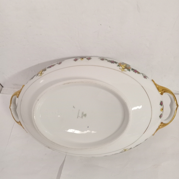 Rare Vintage 2 pc TK Thuny Oval Covered Vegetable Serving Dish Czechoslovakia - Picture 3 of 7